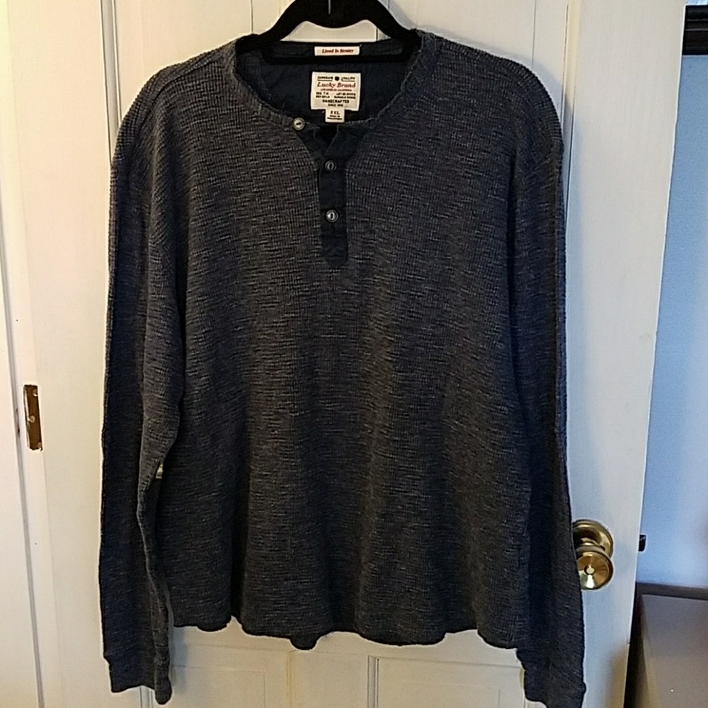 Lucky Brand XXL Navy Blue Long sleeve
